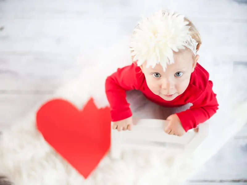 baby valentine's day photo shoot ideas