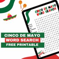 Cinco de mayo word search printable