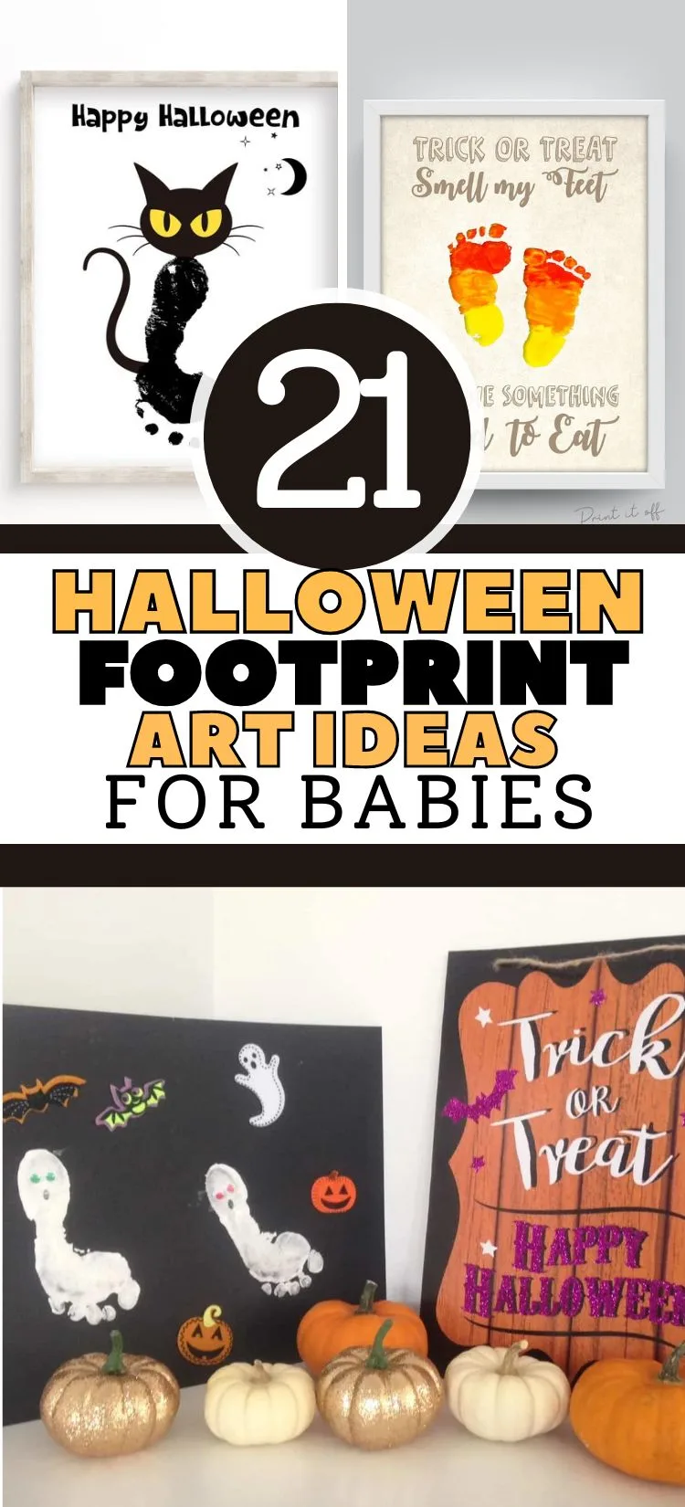Halloween handprint art for toddlers