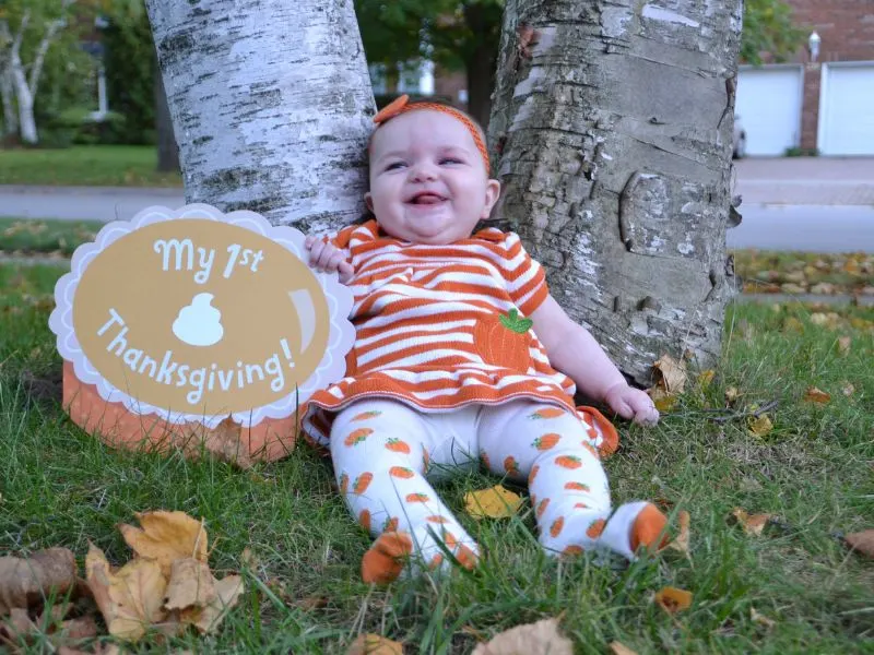 Baby's first thanksgiving photo ideas