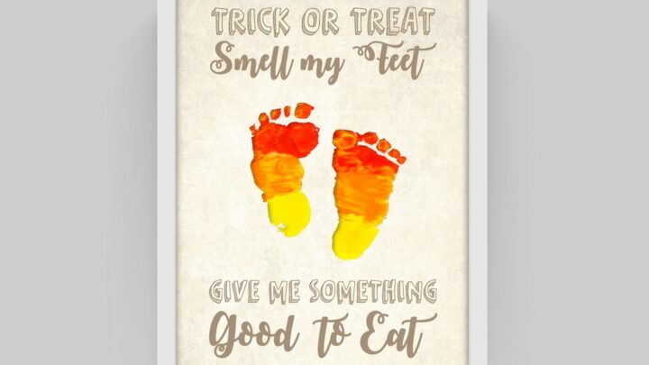 Halloween Footprint Art For Babies