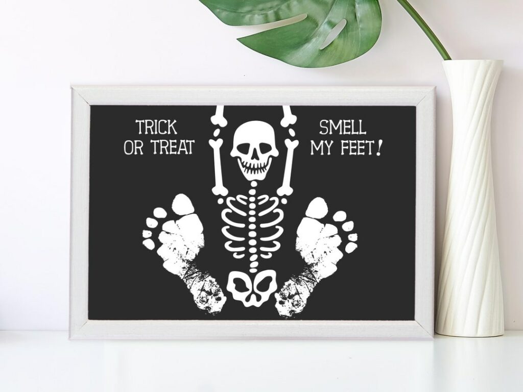 Halloween Footprint Art For Babies