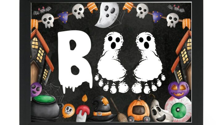 Halloween Footprint Art For Babies