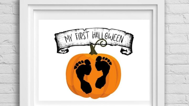 Halloween Footprint Art For Babies