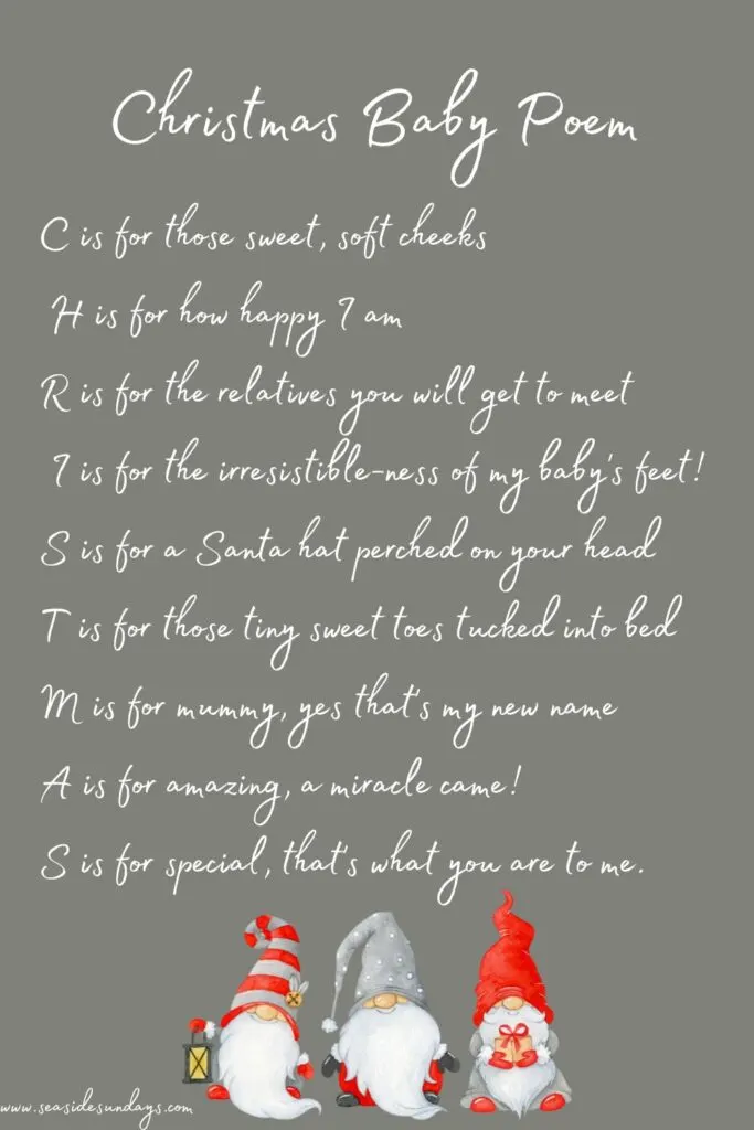 Christmas baby Announcement Poems