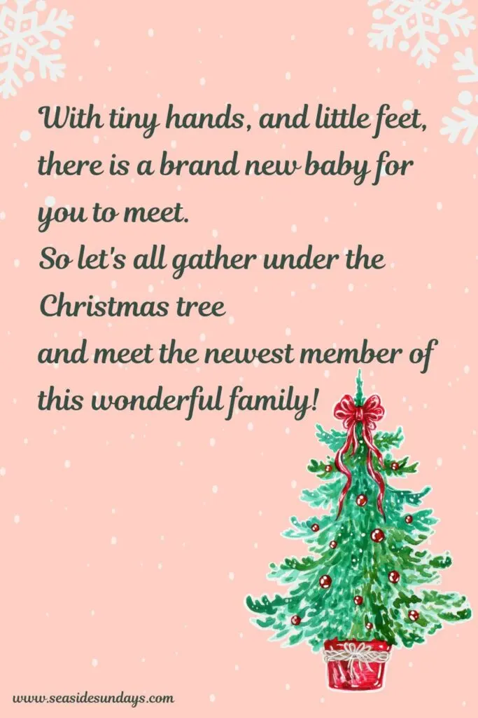 Christmas Baby Announcement Poem Ideas
