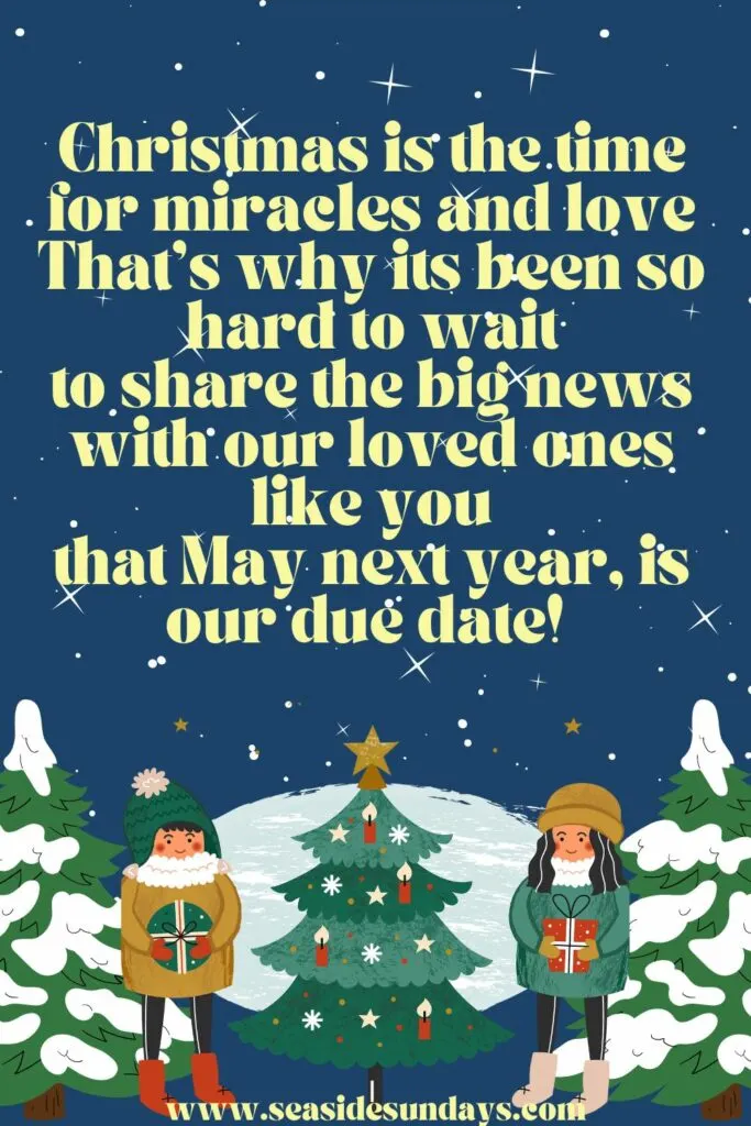 Christmas pregnancy Announcement Poem Ideas