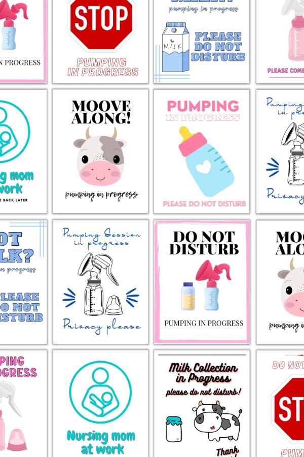 pumping in progress signs