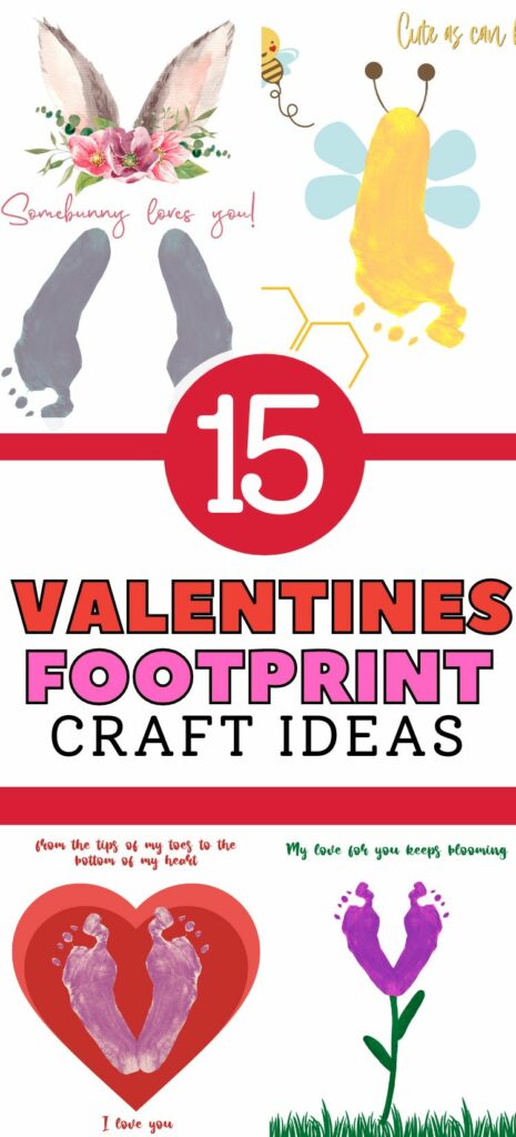Easy Valentine's footprint crafts