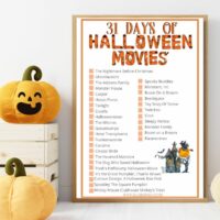 Free printable 31 days of Halloween movies
