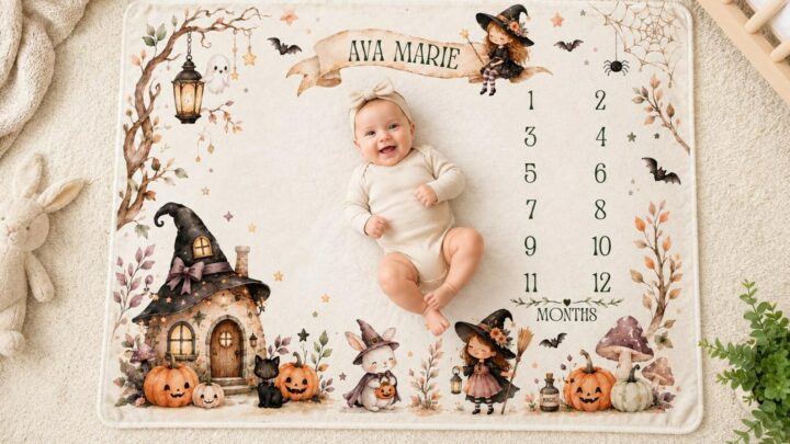 Halloween baby blanket