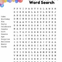 Free printable birthday word search