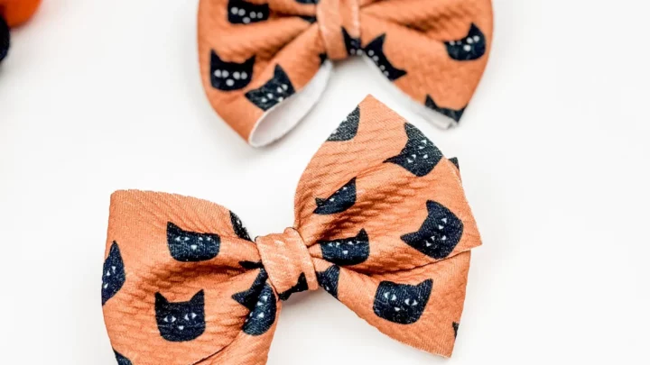 Image for Black Cat Baby Hair Bows