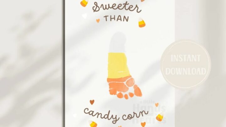 candy corn footprint craft
