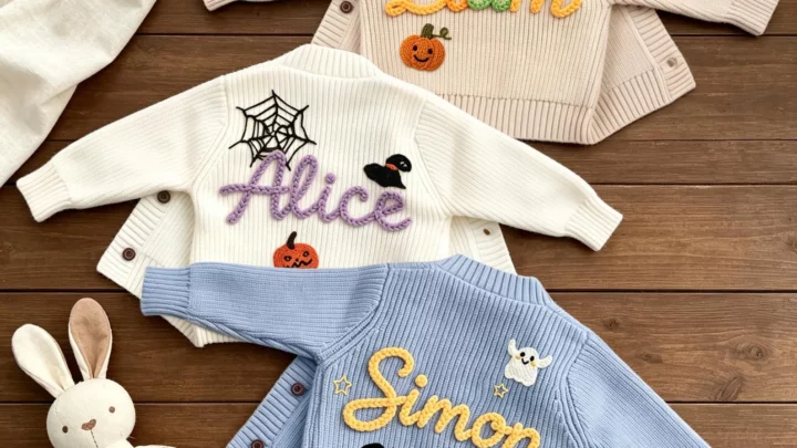 My first Halloween cardigan
