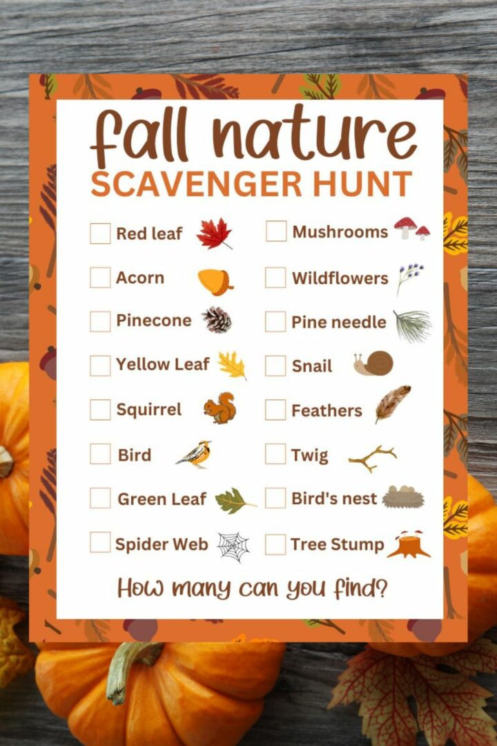 Fall Scavenger Hunt Free Printable