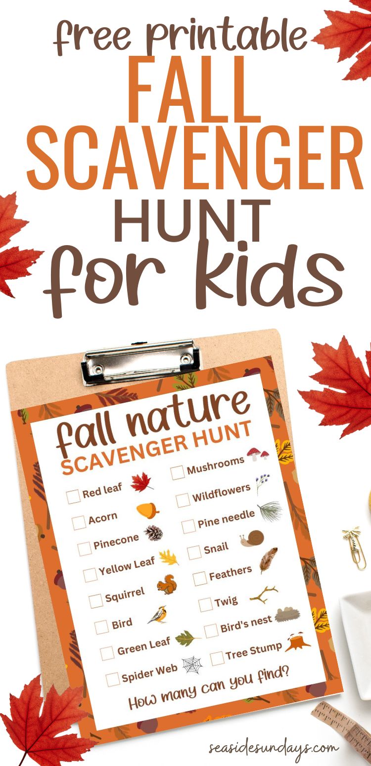 Fall Scavenger Hunt Free Printable