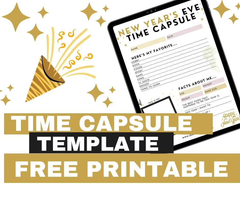 Free Printable Time Capsule Template For New Year