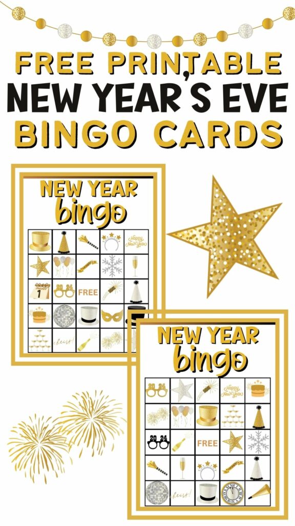 New year bingo cards