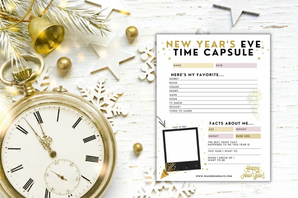 Free Printable Time Capsule Template For New Year