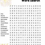 New Years Word Search Free Printable PDF