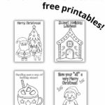 Christmas cards to color - free printables