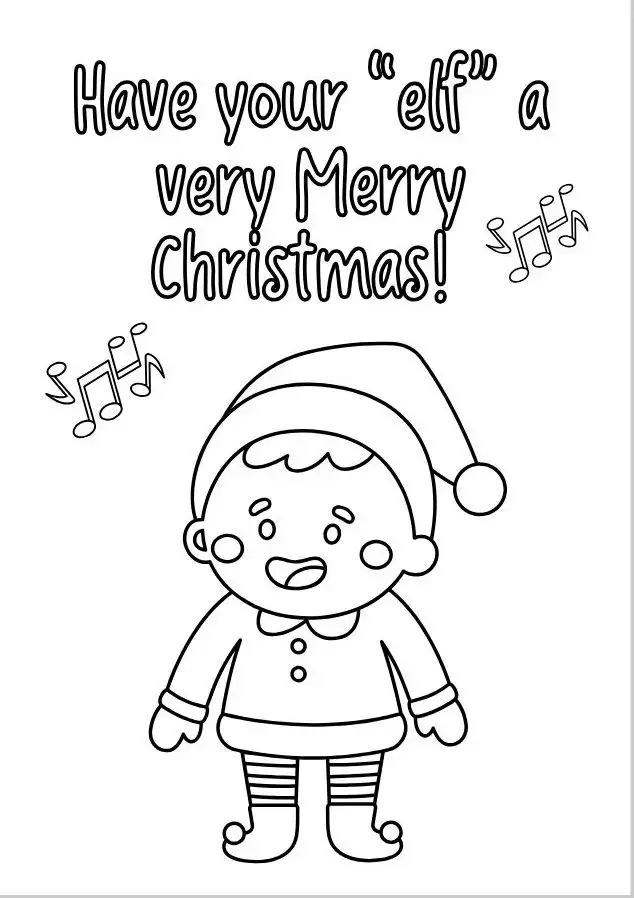 Free Printable Christmas Cards For Kids To Color