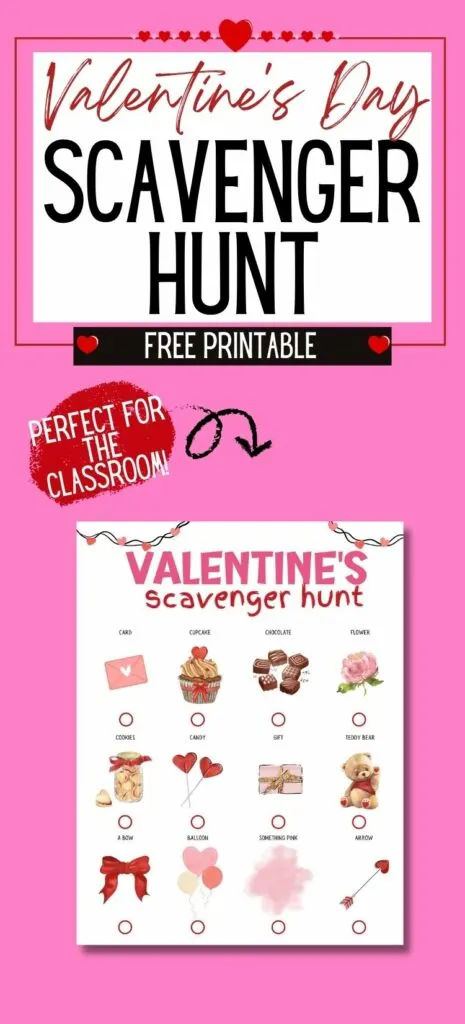 Valentine's Day scavenger hunt for kids 