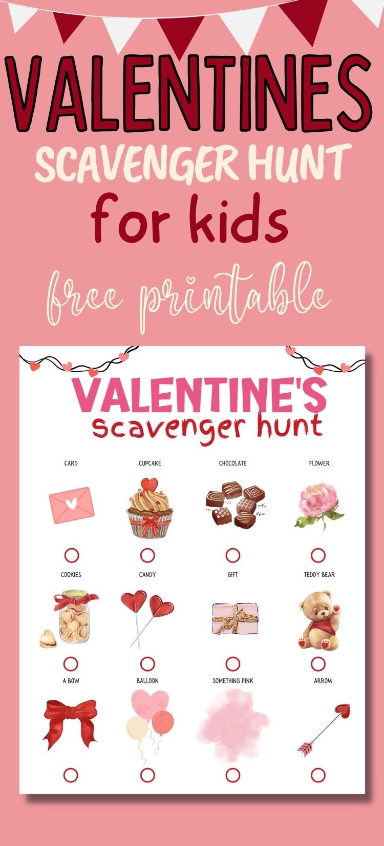 Free Printable Valentine's Day Scavenger Hunt