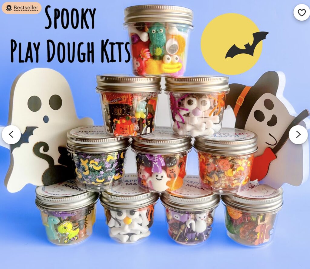 spooky Halloween Playdough kits