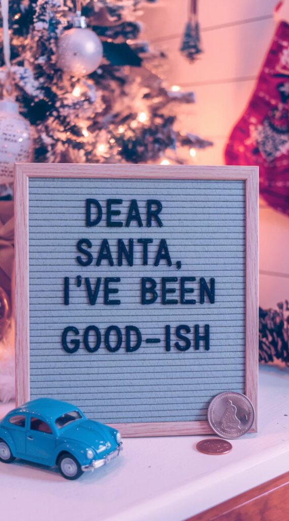 Santa letter board quotes