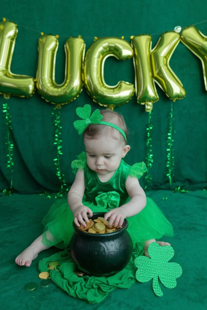 DIY baby photo ideas for St Patrick's day