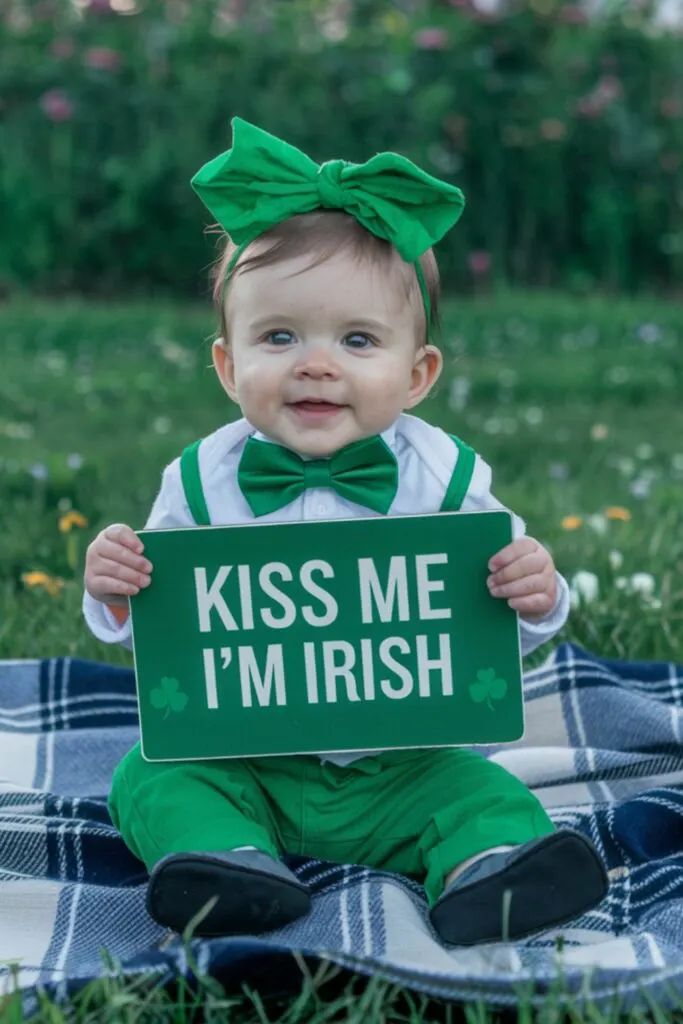 DIY baby photo ideas for St Patrick's day