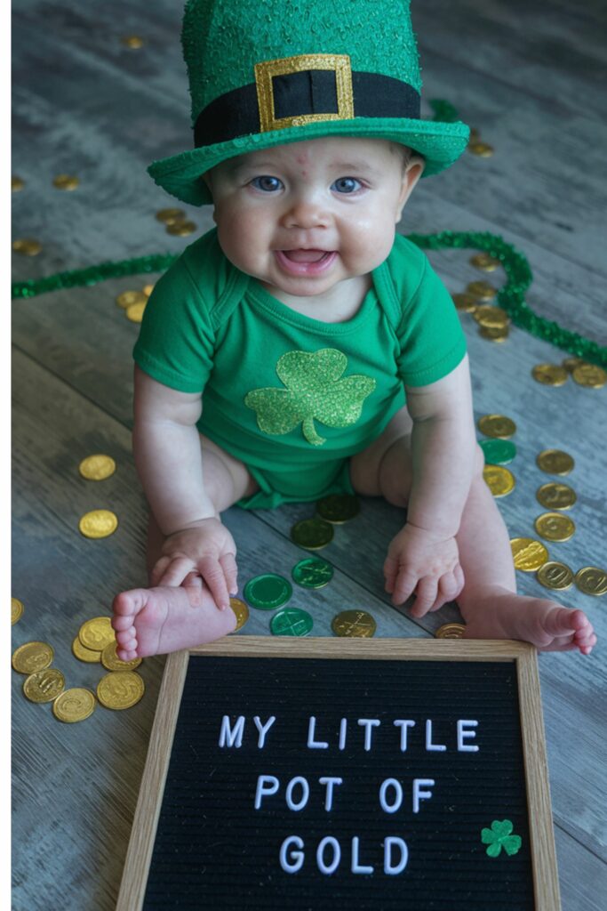 DIY baby photo ideas for St Patrick's day