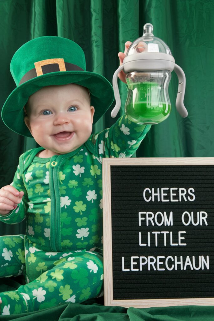 DIY baby photo ideas for St Patrick's day