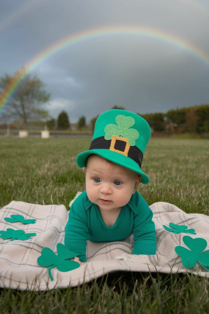 DIY baby photo ideas for St Patrick's day