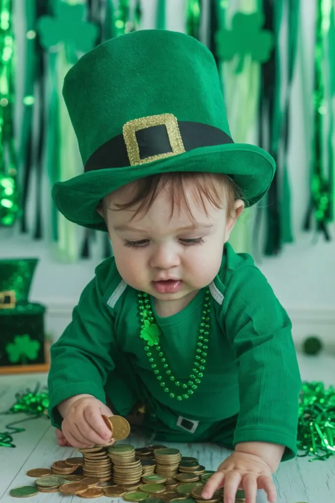 DIY baby photo ideas for St Patrick's day