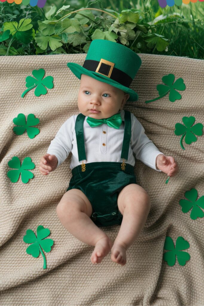 DIY baby photo ideas for St Patrick's day