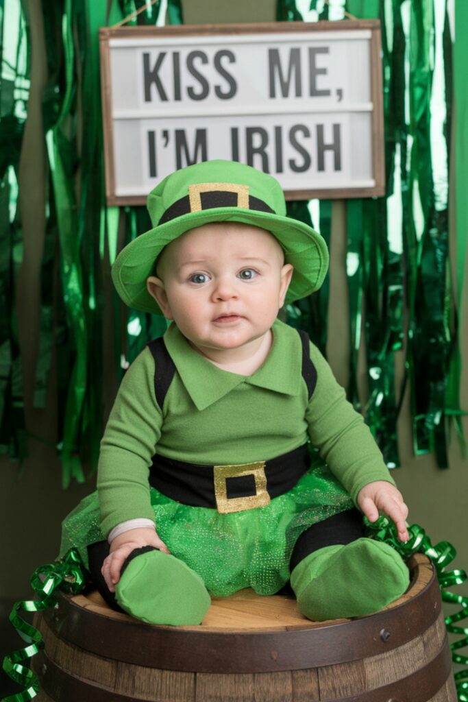 DIY baby photo ideas for St Patrick's day