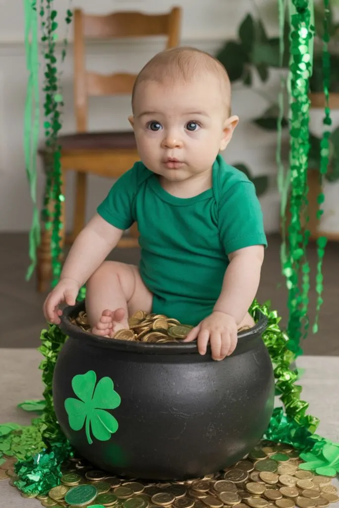 DIY baby photo ideas for St Patrick's day