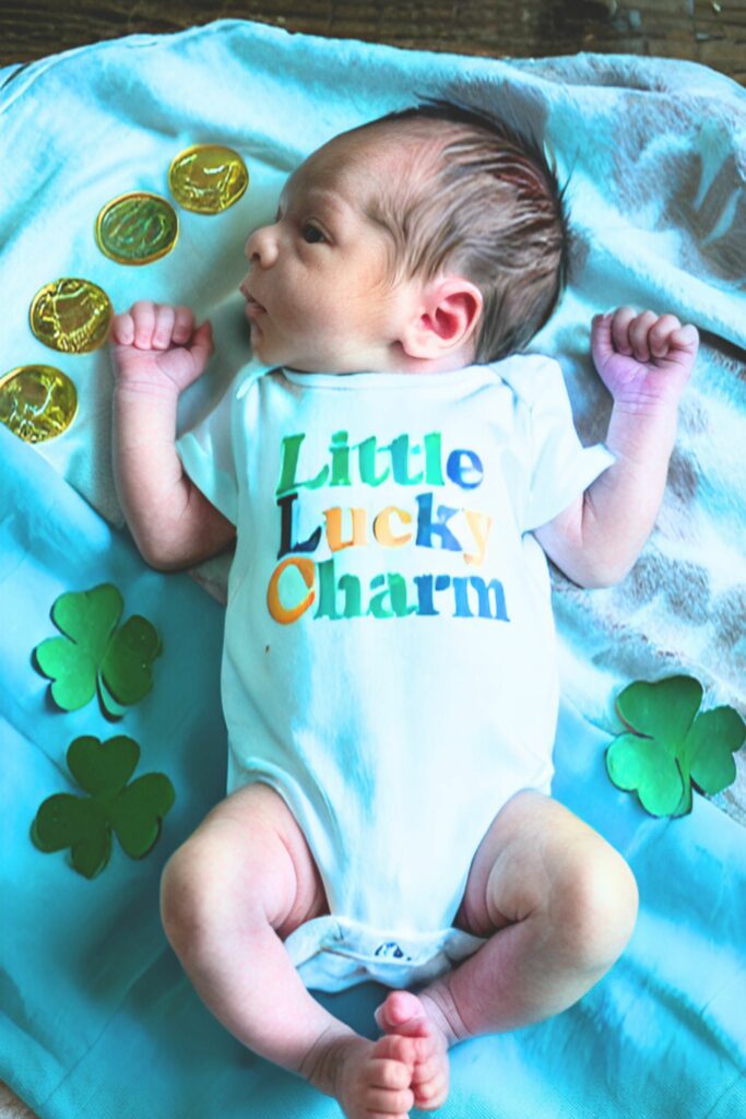 DIY baby photo ideas for St Patrick's day