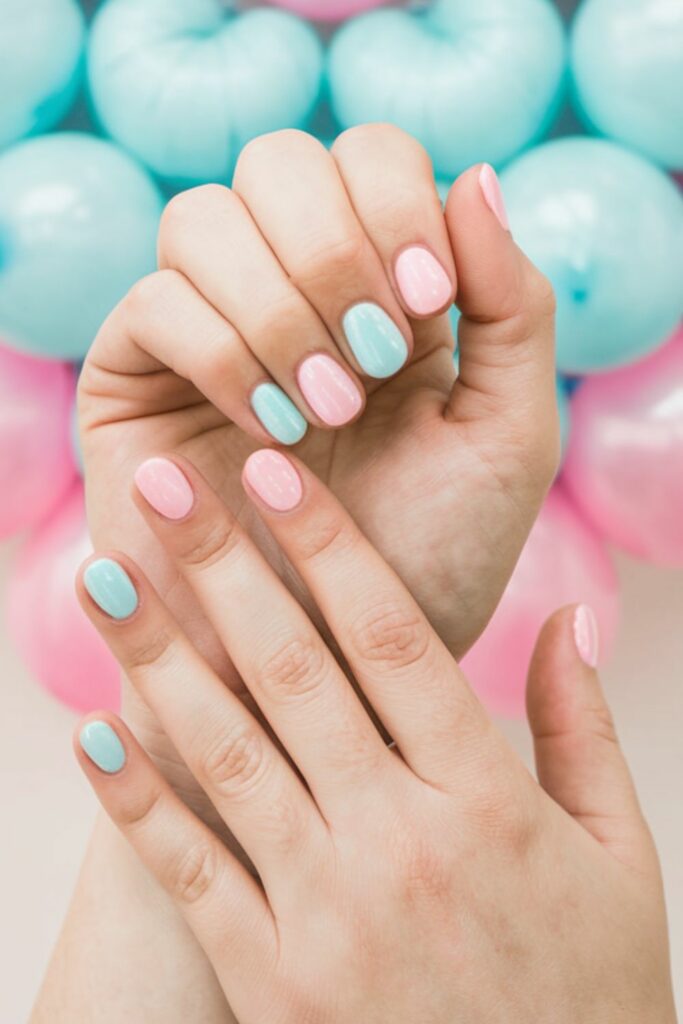 gender reveal nails