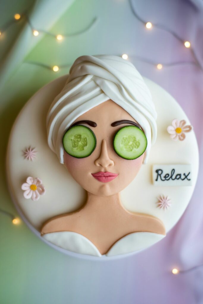 spa party cake ideas
