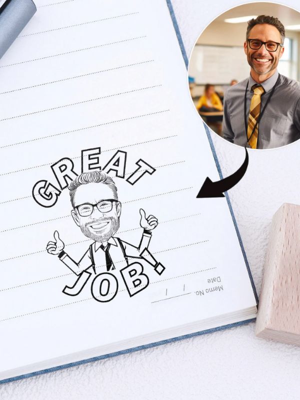 personalized teacher stamp gift