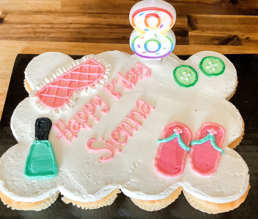 spa party cake ideas