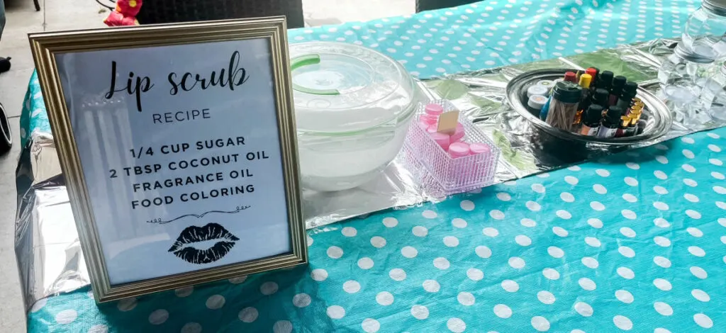 Spa Party Ideas DIY lip scrub