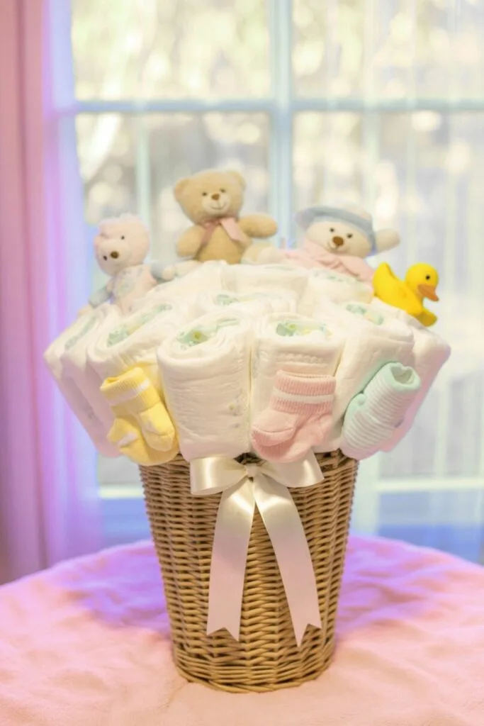 how to make a diaper bouquet
