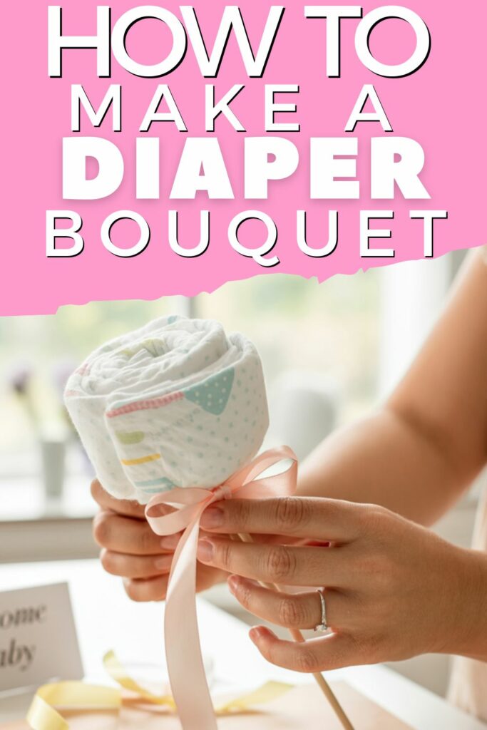 How to make a diaper bouquet