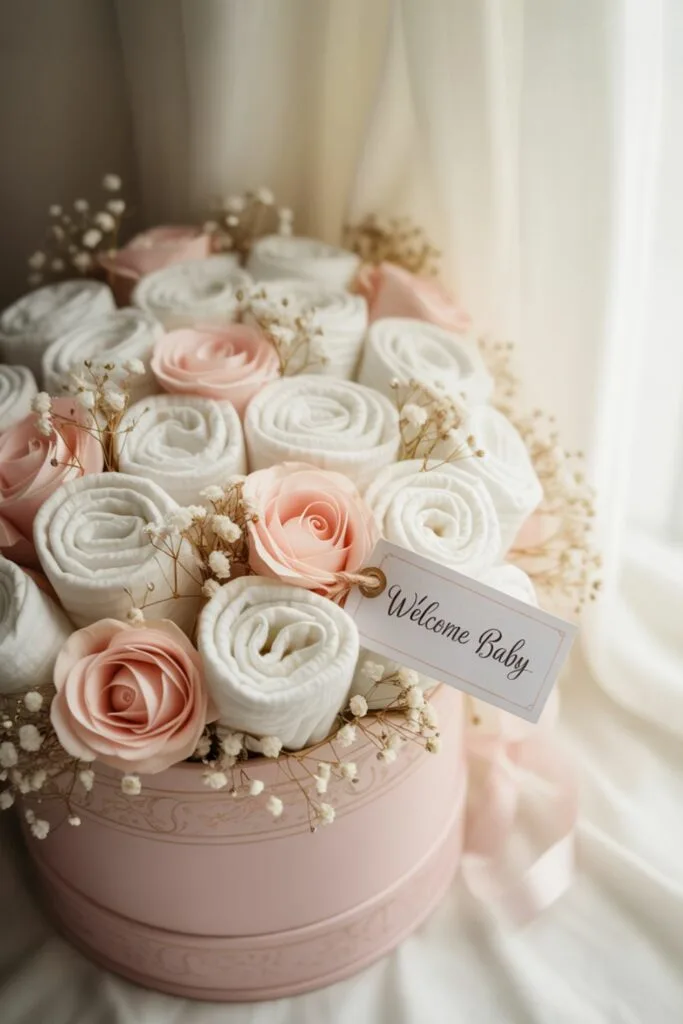 how to make a diaper bouquet