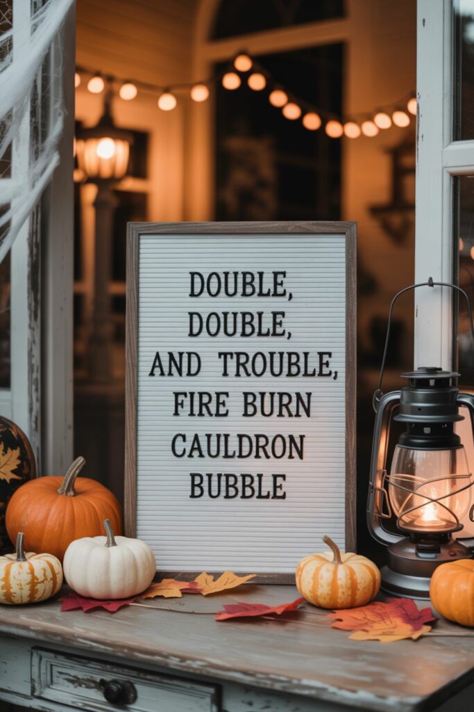 Halloween letter board quotes